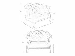 Angel Cerda Sillón Chester piel 5132 Gris