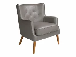 Angel Cerda Sillón Chester piel gris oscuro 5085 Beige