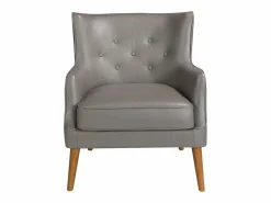 Angel Cerda Sillón Chester piel gris oscuro 5085 Beige