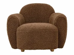 Discount Sillón club en tela bouclé marrón Calya Sillón Club