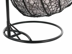 Clearance Vente-unique Sillón colgante 2 plazas de resina trenzada - con cojines grises - CAYAMBE de MYLIA Negro