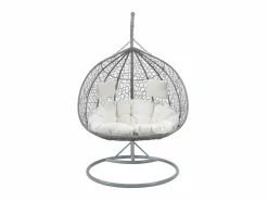 Online MYLIA Sillón colgante 2 plazas resina trenzada - CAYAMBE Gris