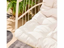 Clearance Sillón colgante de jardín tipo huevo de acero y poliéster Sillón Colgante