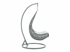 Hot Sillón colgante de ratán trenzado - con cojines blancos - OROSI de Sillón Colgante