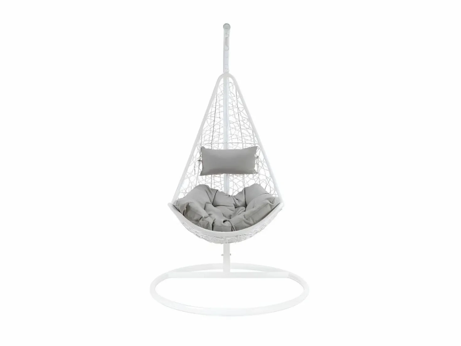 Online MYLIA Sillón colgante de resina trenzada blanca - Barato - OROSI Blanco