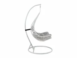 Online MYLIA Sillón colgante de resina trenzada blanca - Barato - OROSI Blanco