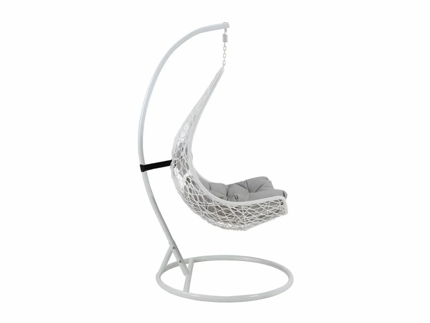 Online MYLIA Sillón colgante de resina trenzada blanca - Barato - OROSI Blanco