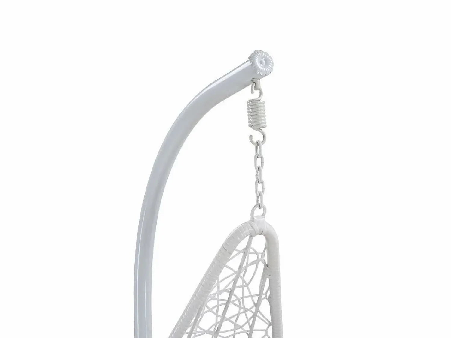 Online MYLIA Sillón colgante de resina trenzada blanca - Barato - OROSI Blanco