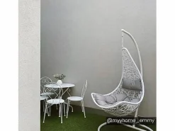Best MYLIA Sillón colgante de resina trenzada antracita - OROSI Negro