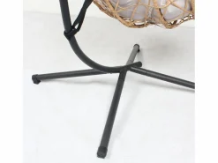 Hot Concept-Usine Sillón colgante efecto ratán CUZCO Marru00f3n