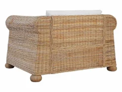 Clearance Sillón con cojines ratán natural Sillón De Mimbre