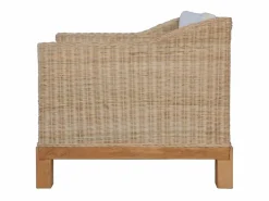 vidaxl Sillón con cojines ratán natural
