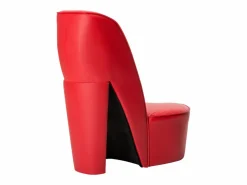 Hot Clicnbuy Sillón con forma de zapato de tacón cuero sintético Rojo