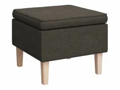 vidaxl Sillón con patas mecedoras y taburete de tela oscuro