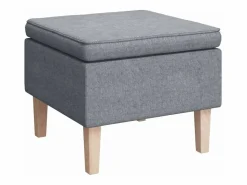 vidaxl Sillón con patas mecedoras y taburete de tela claro