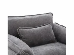 Hauss Spole Sillón con reposapiés con almacenamiento y cojín - Tela de chenilla -