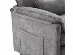 Hauss Spole Sillón con reposapiés con almacenamiento y cojín - Tela de chenilla -