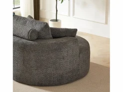Clearance Hauss Spole Sillón con soporte lumbar y reposacabezas, tapizado en tela de chenilla . Gris