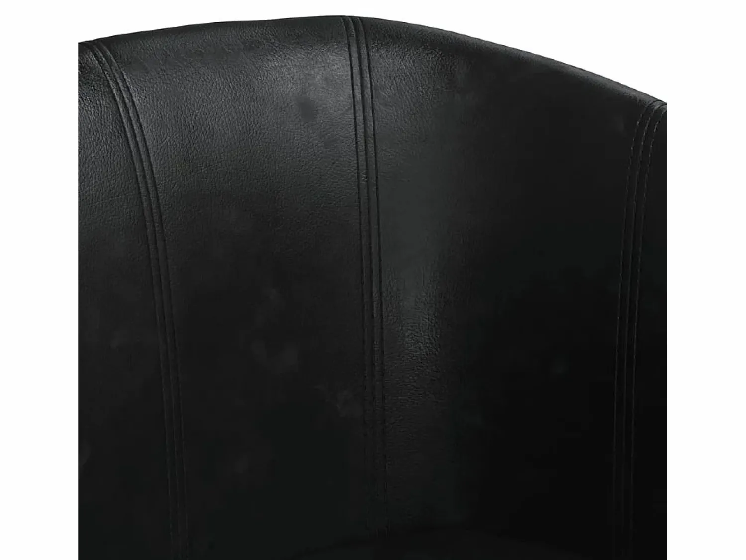 Outlet Sillón con taburete cuero sintético Sillón Estilo Cabriolet