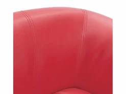 Online Clicnbuy Sillón con taburete cuero sintético Rojo
