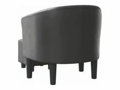Outlet Clicnbuy Sillón con taburete cuero sintético Gris
