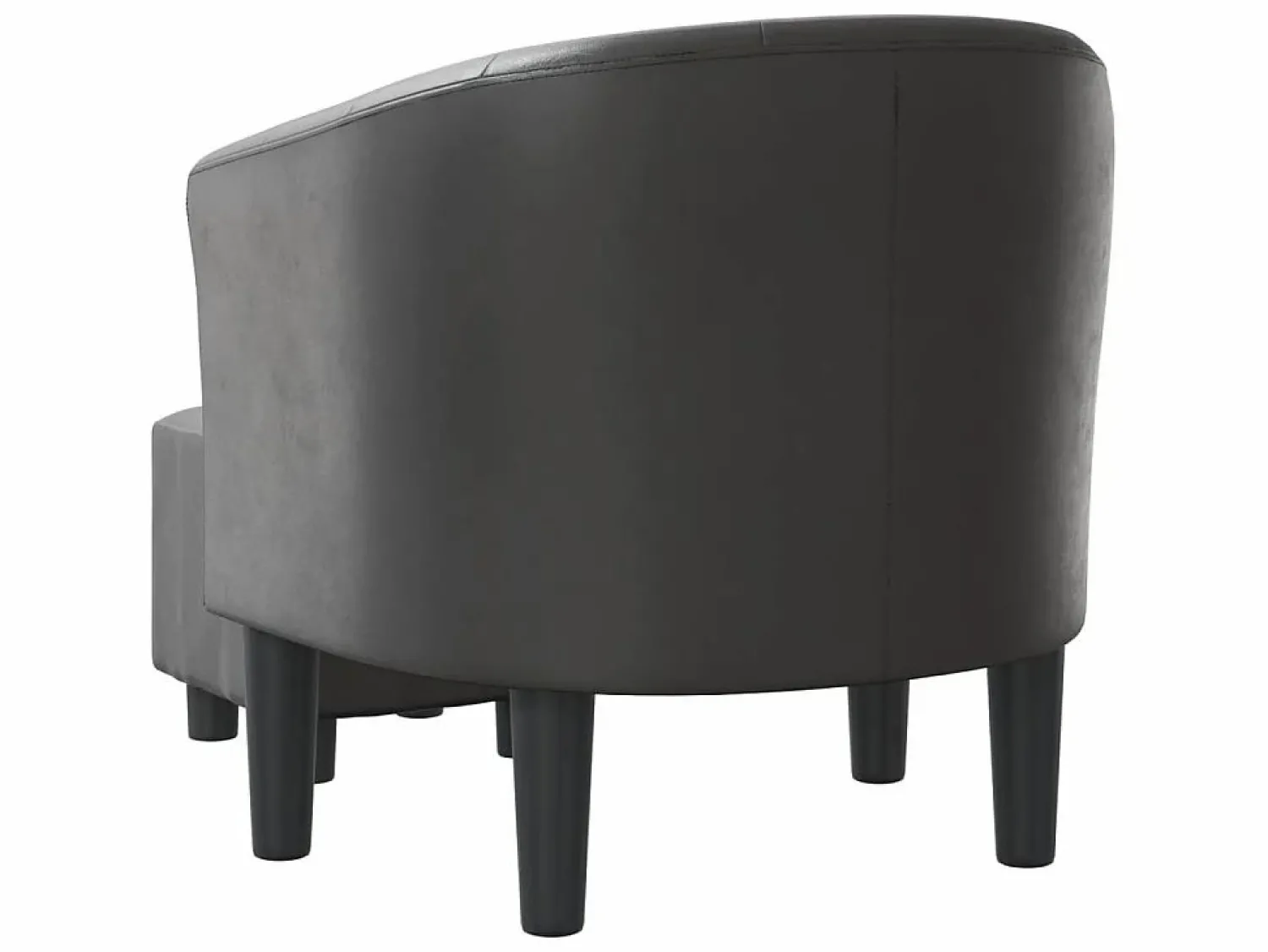 Sillón con taburete cuero sintético ES46698