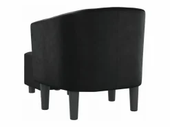 Clicnbuy Sillón con taburete cuero sintético