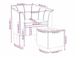 Clicnbuy Sillón con taburete cuero sintético