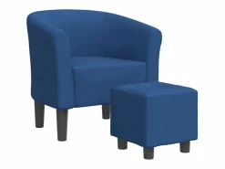 Clicnbuy Sillón con taburete tela