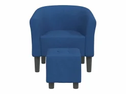 Clicnbuy Sillón con taburete tela