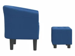 Clicnbuy Sillón con taburete tela
