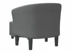 Hot Sillón con taburete tela oscuro Sillón Estilo Cabriolet