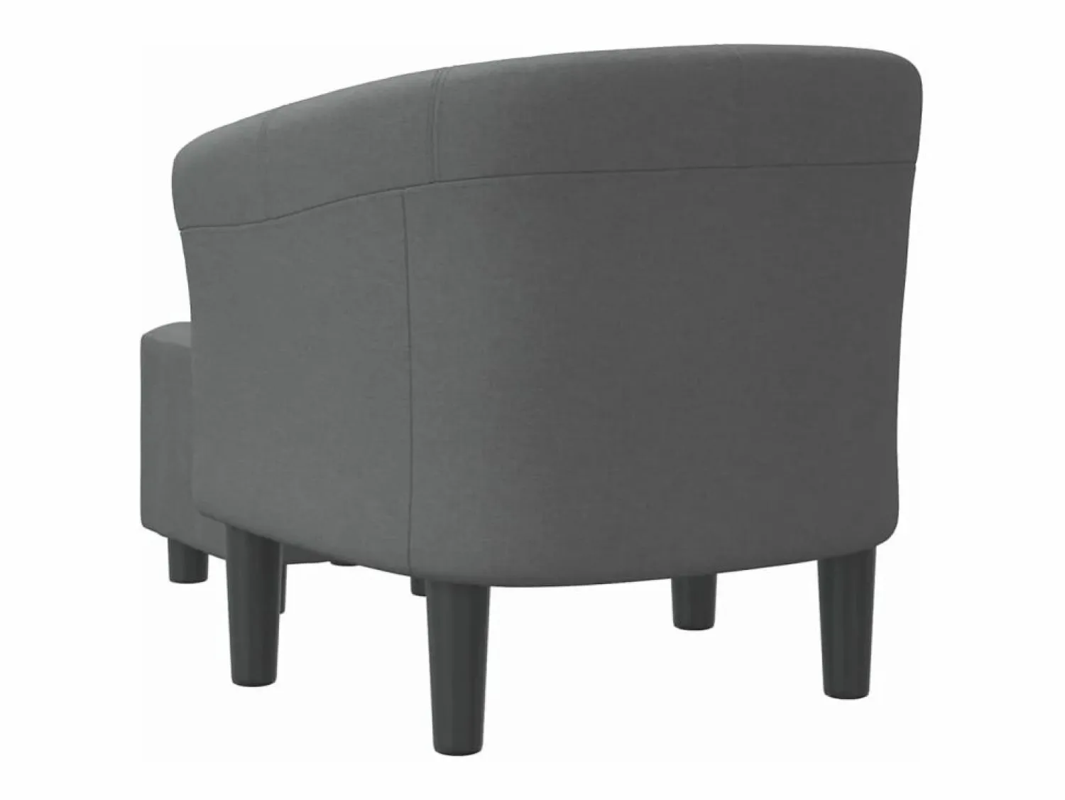 Clicnbuy Sillón con taburete tela oscuro
