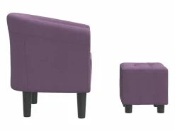Sale vidaxl Sillón con taburete tela morado Violeta