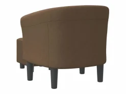 Best Sillón con taburete tela marrón Sillón Estilo Cabriolet
