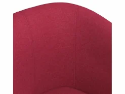 Clicnbuy Sillón con taburete tela tinto