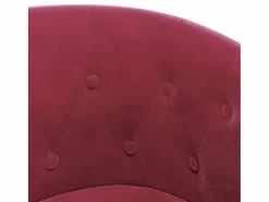 vidaxl Sillón con taburete terciopelo tinto