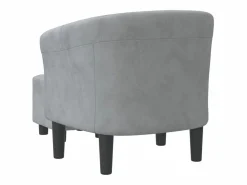 vidaxl Sillón con taburete terciopelo oscuro