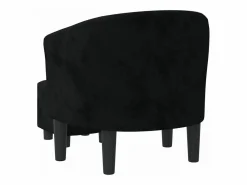 vidaxl Sillón con taburete terciopelo
