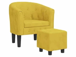 Sillón con taburete terciopelo ES39028