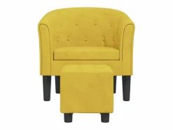 Sillón con taburete terciopelo ES39028