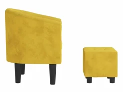 Sillón con taburete terciopelo ES39028