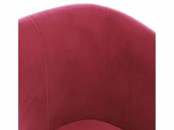 Outlet Clicnbuy Sillón con taburete terciopelo tinto Rojo