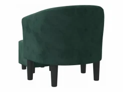Clicnbuy Sillón con taburete terciopelo oscuro