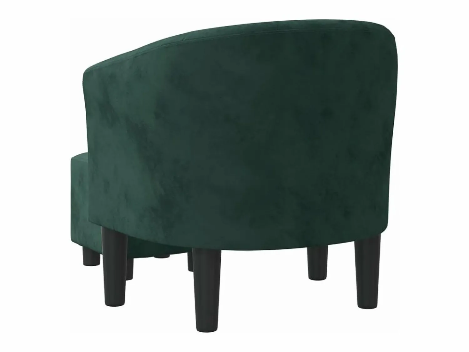 Clicnbuy Sillón con taburete terciopelo oscuro