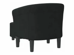 Best Clicnbuy Sillón con taburete terciopelo Negro