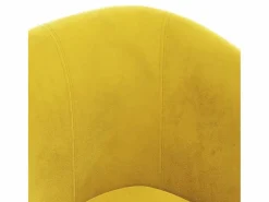 Online Clicnbuy Sillón con taburete terciopelo Amarillo