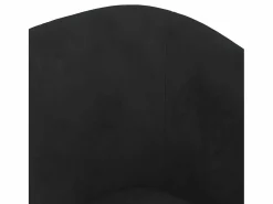 New vidaxl Sillón con taburete terciopelo Negro