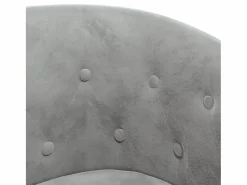 vidaxl Sillón con taburete terciopelo claro
