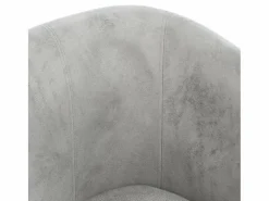 Clicnbuy Sillón con taburete terciopelo claro Gris